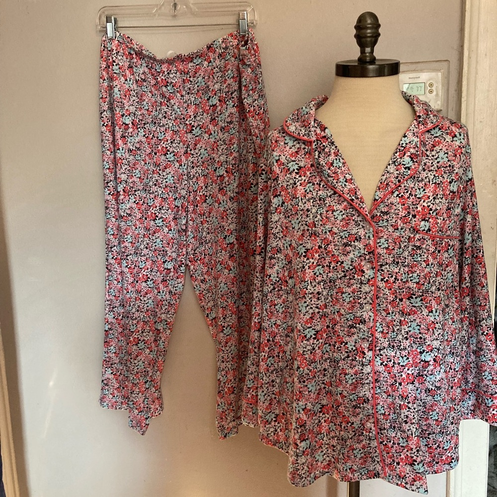 10-6 Secret Treasures pajama set pants 2x 18w 20w NWT Soft comfy floral